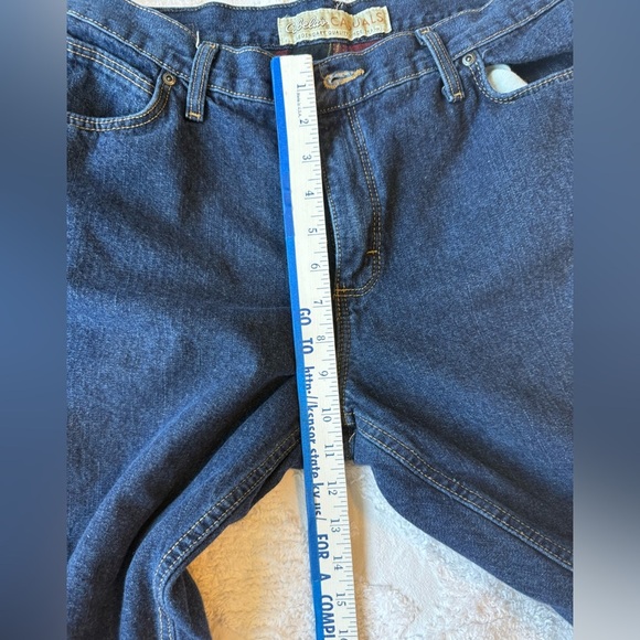 Cabela's Casual High Rise Flannel Lined Size 16 S Blue Jeans - Picture 6 of 9